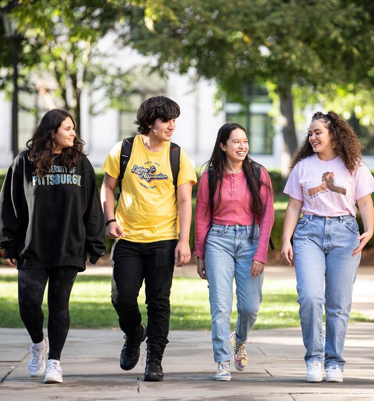 Students walking on campus