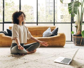 Woman meditating