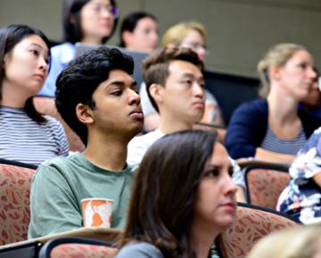 Students in a classroom.