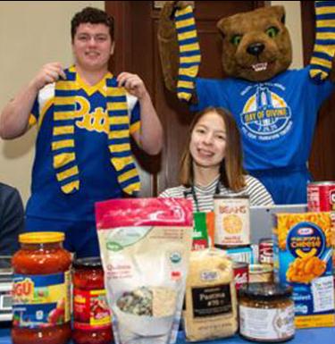 Pitt Day of Giving Pitt Pantry table