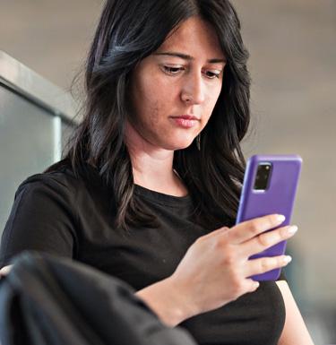 Woman using cell phone